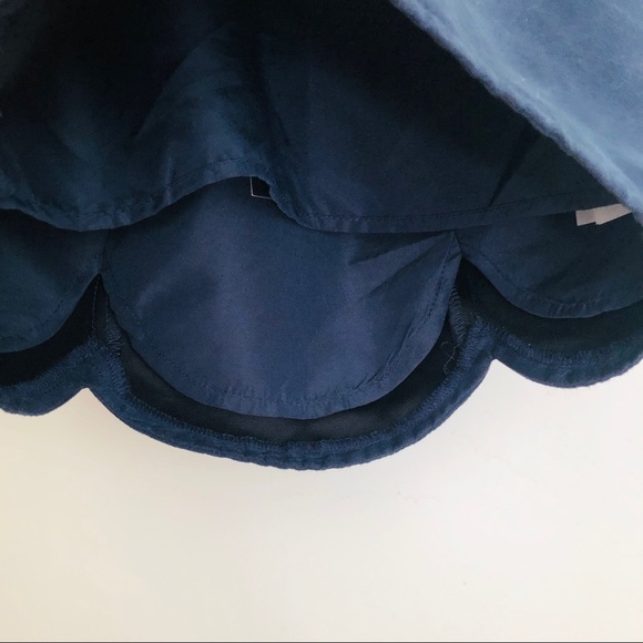 Hollister Navy Suede Scalloped Crop Top - Picture 4 of 7